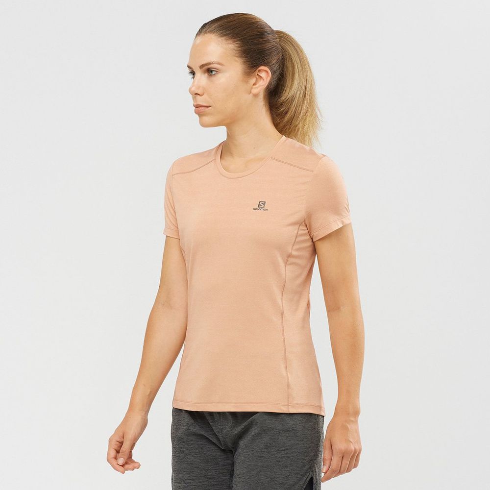 Salomon XA Camisetas Mujer - Beige - Colombia (51807-CLVY)